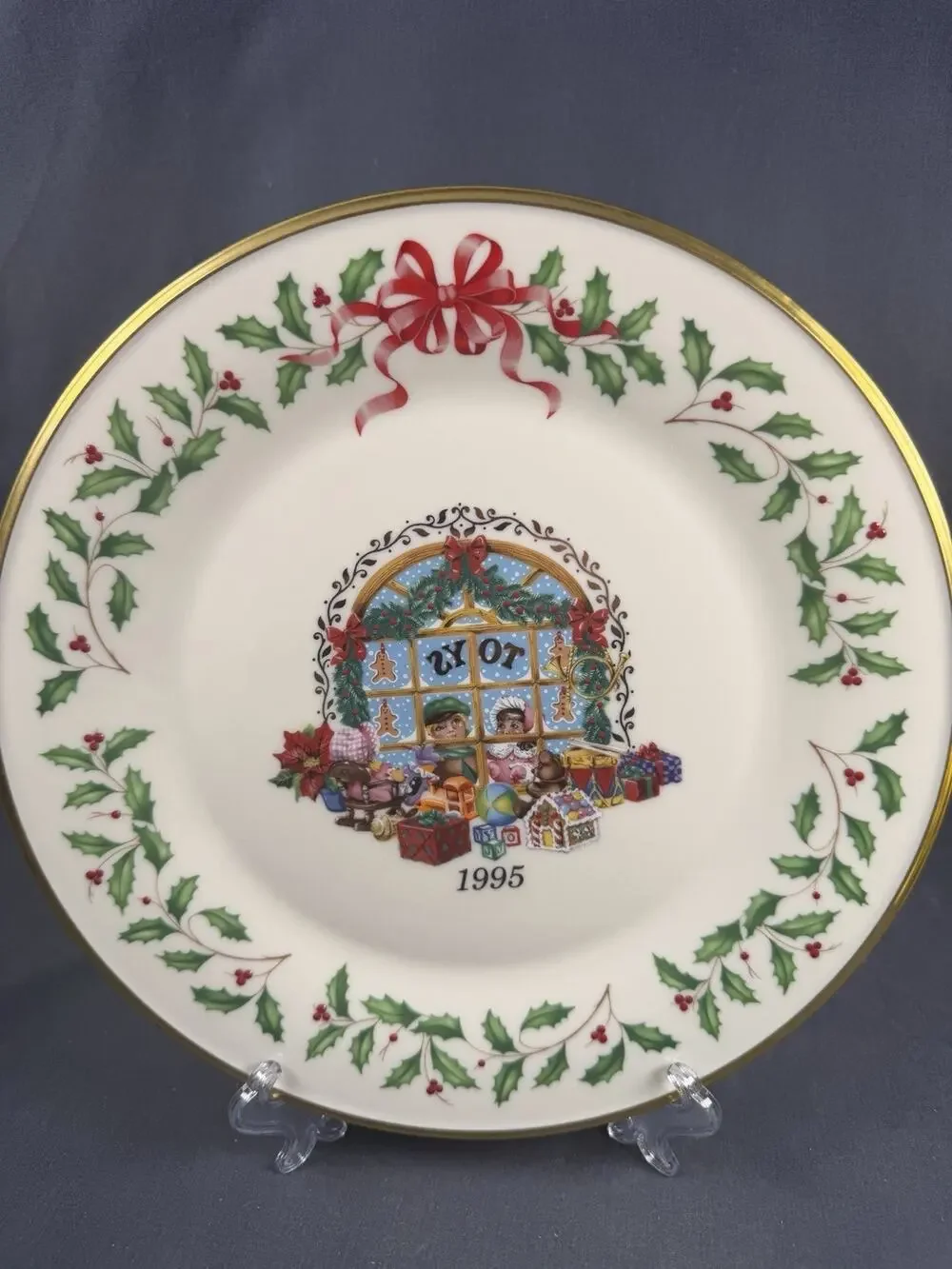 Lenox Holiday Annual Collectors Plate 1995, 5th in Series, 11 1/2